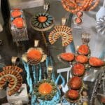 Handmade spiny oyster shell and coral jewelry from New Mexico